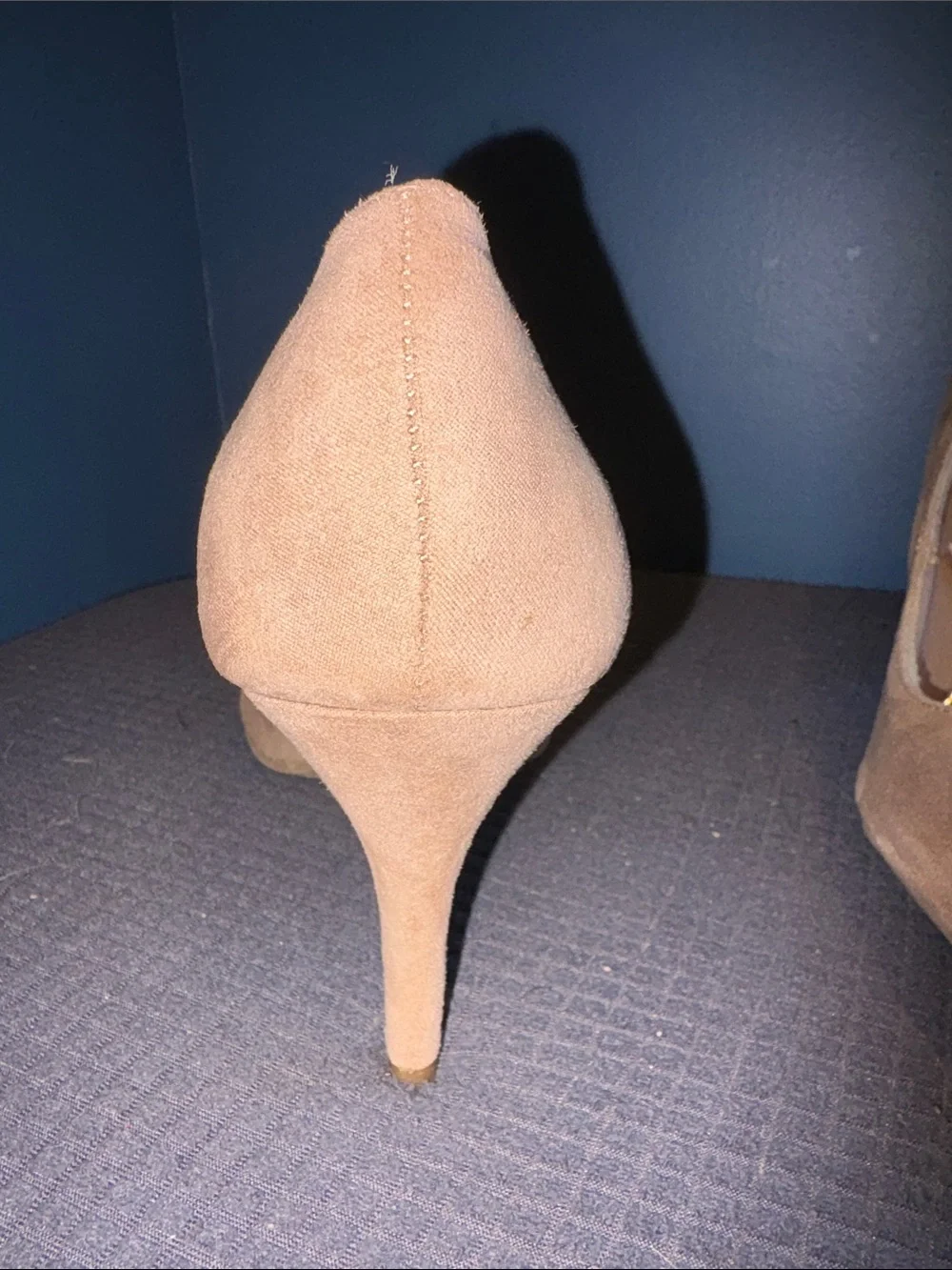 Time and Tru Women's Nude Suede Pointed-Toe Pumps 8